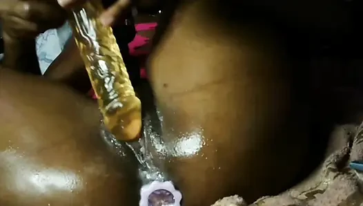 Jamaican teen creamy pussy and ass