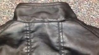Jaqueta de couro sintética preta para sempre 21