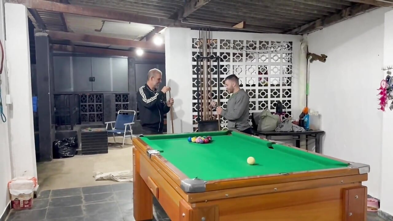 Sr Carmona and Victor Ferraz Playing Naked Billiards