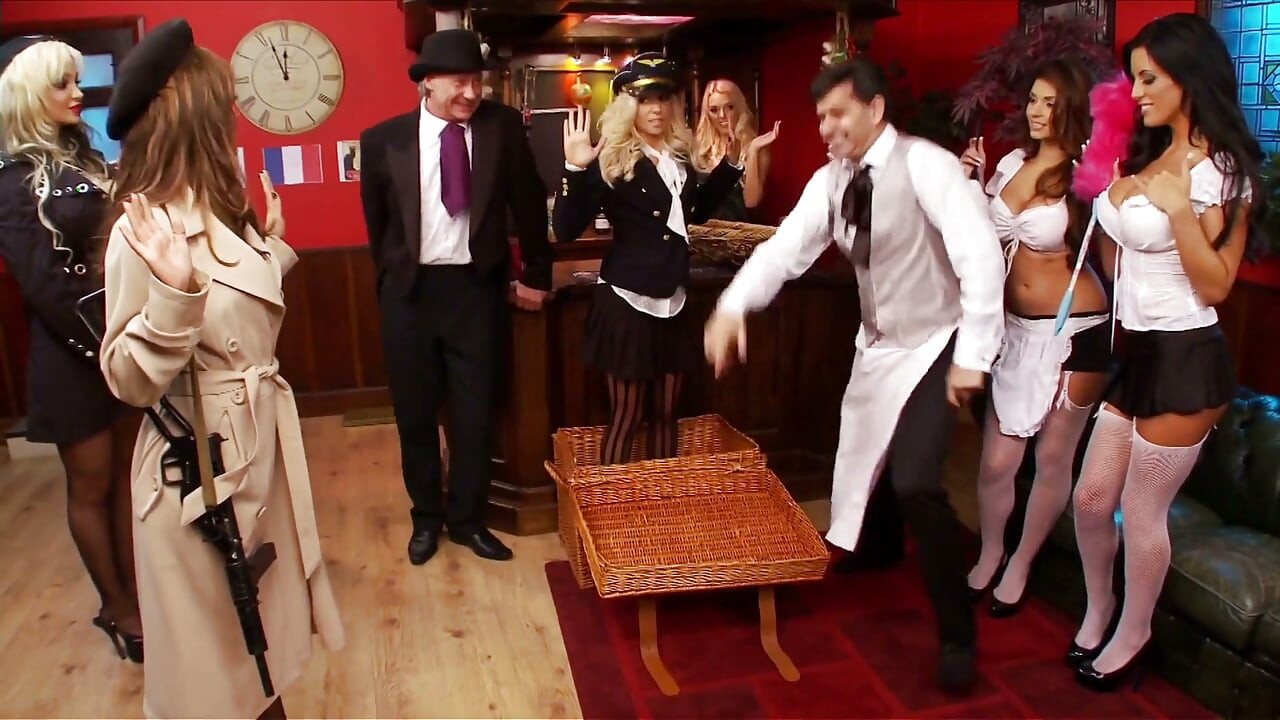 Stunning Sluts Get Some Fuck Orgy Action in a Cafe