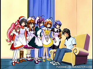 Mistrz dotyka swoich brudnych nastolatków z anime