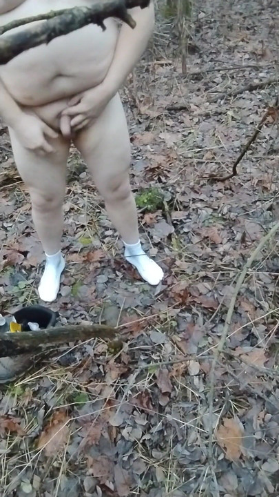Emotional moment from "Fat autistic guy jerks and cums in the woods pt. 4"