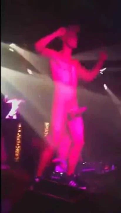 DJ dares to show his hard cock