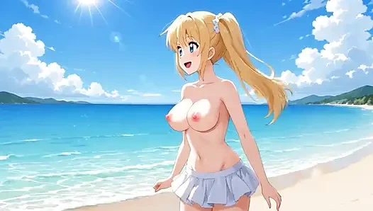 Beach Blonde Blowout: Elsa's Sandy Suck and Fuck Fest