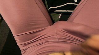 I cum in a few girl clothes while wearing a tight leggings