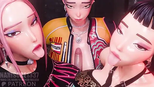 Rumi mira zoey huntrix dreifache tittenfick 3D