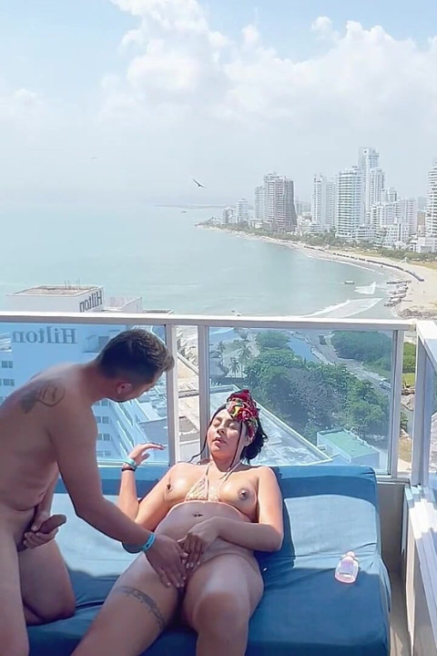 Sex in the Alutas with a View of the Sea with a Very Pregnant Woman