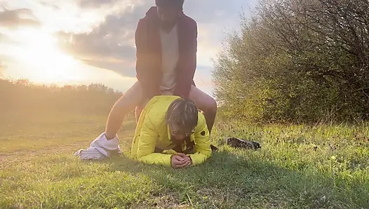 The Anal Granny Outdoors!!!