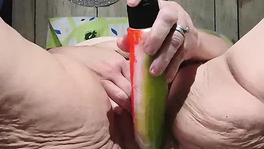 Shes Cumming 10 Times in a Row with That Orange Dildo
