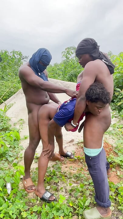 Threesome Bareback Fuck From Two Big Daddies and and Twink