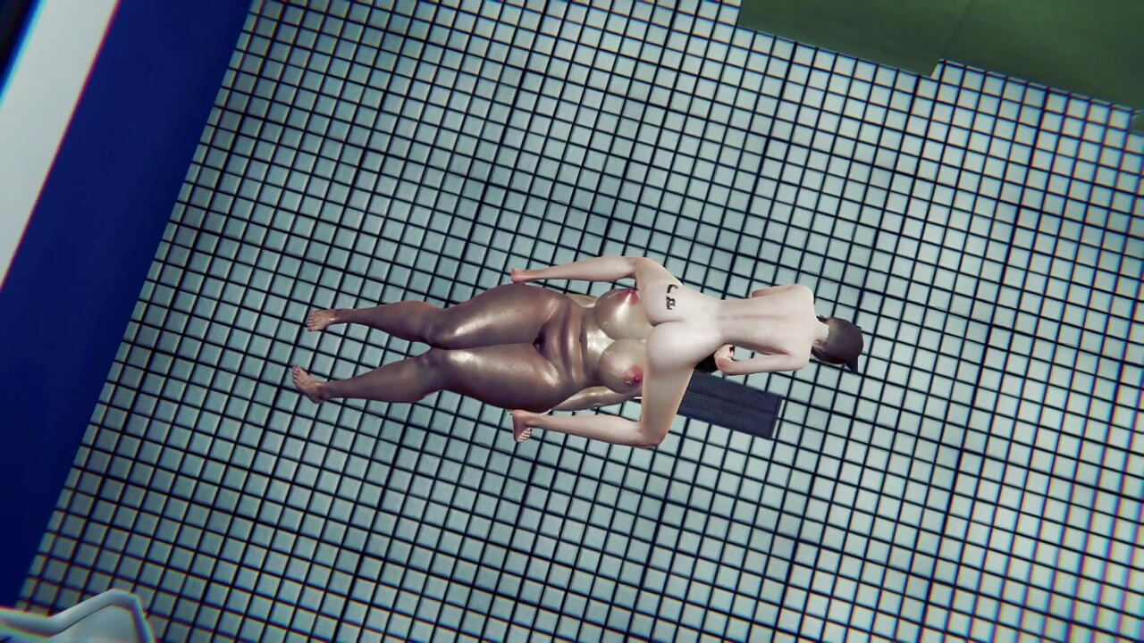 FAT, heißes schulmädchen fickt ihre beste freundin FEMBOy sissy im badezimmer - Hetnai 3D-animation