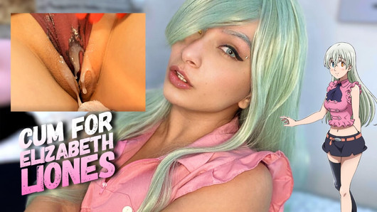 Elizabeth Liones cosplay from seven deadly sins RED LIGHT GREEN LIGHT jerk off game