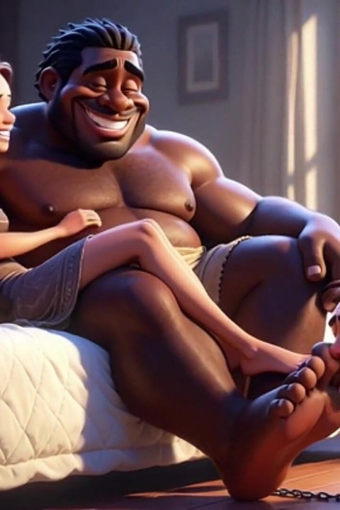 Submissive Man Grovels and Licks His Dominant Wife's Feet