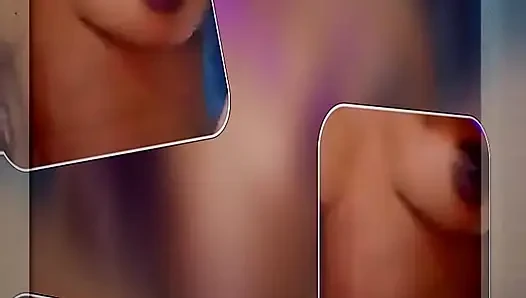Petite Ebony Teen Playing with Her Perfect Body