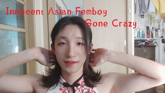 Niewinny azjatyckie femboy oszalał