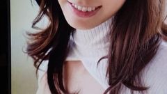Japanese female anchor Chisato Arai big tits cum tribute