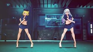 Mmd r-18 - anime - chicas sexy bailando - clip 264