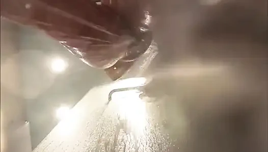 Webcam Under Stepsisters Bath. Wet Pussy After Sex with Boyfriend