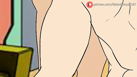Amy Wong + Velma ve Daphne Scooby Doo + Hinata Naruto - hentai derlemesi