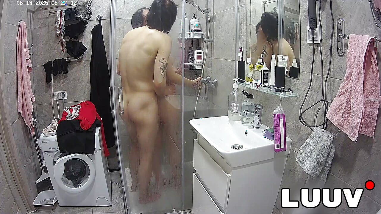LUUV. Alice, a tattooed beauty, takes a shower with her boyfriend