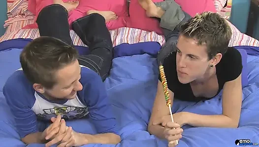 Sweet young bareback buddies