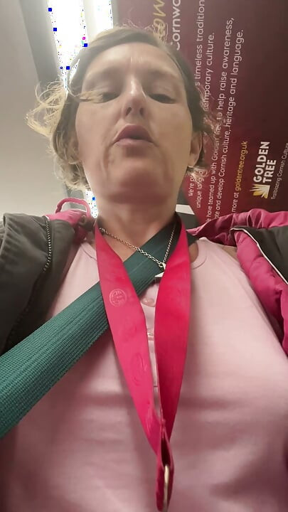 Think I got caught playing with my boobs, belly & bush on the bus! Either that, or two guys recognised me!