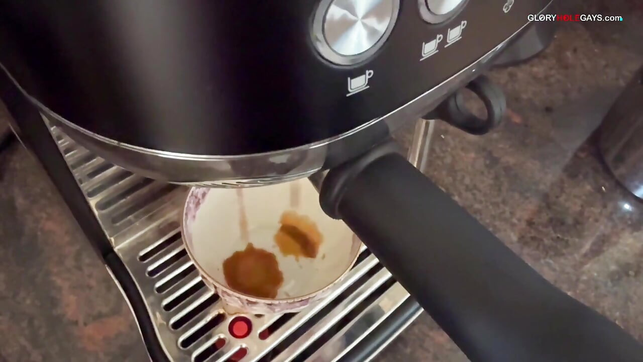 Stranger Cum Coffee: Hot Guy Sprays in - Sucker Drinks Every Drop to Start the Day
