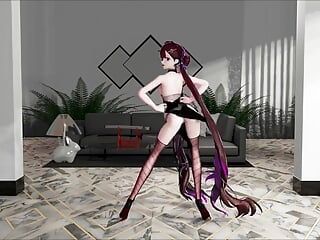 Li Sushang Honkai impact hentai mmd 3D bailando bajo caballero - user2756983 - metas púrpuras color editar smixix