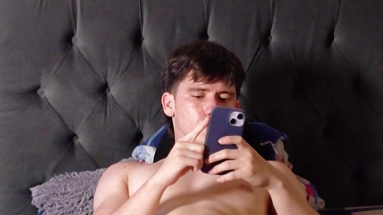 Latin Man Is Naked on His Bed and Shows His Ass