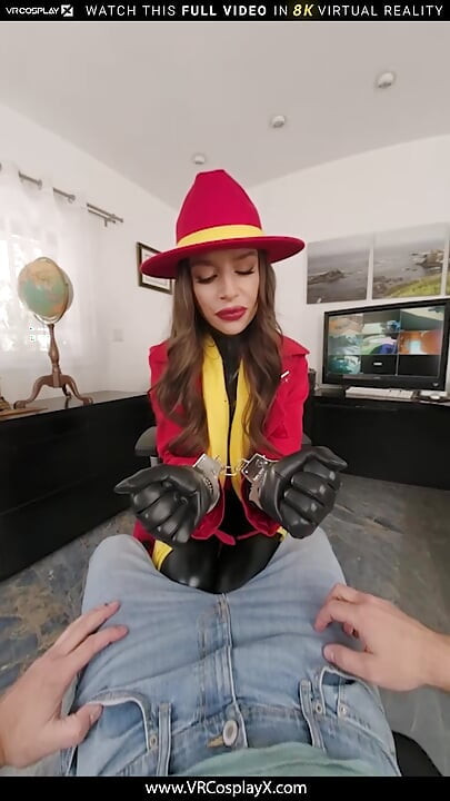 VRCosplayx April Olsen como Carmen Sandiego sempre foi uma garota má, mas você tem controle agora parte 1