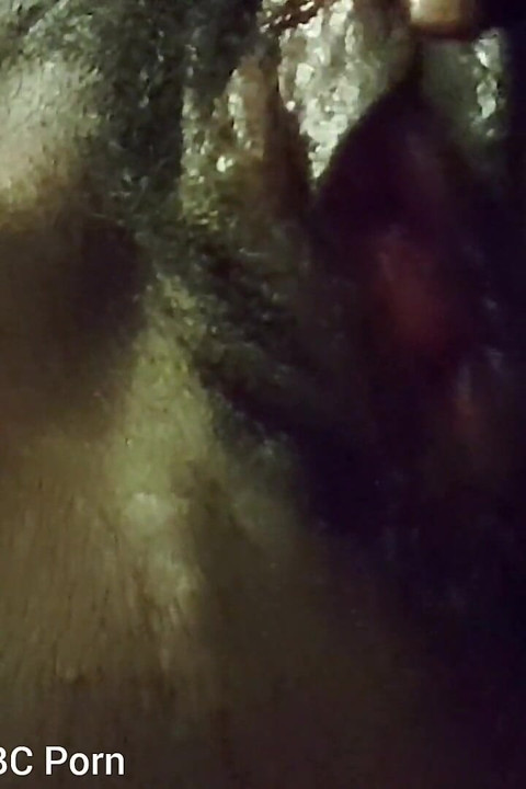 Rubbing Spreading My Big Black Wet Dripping Pussy