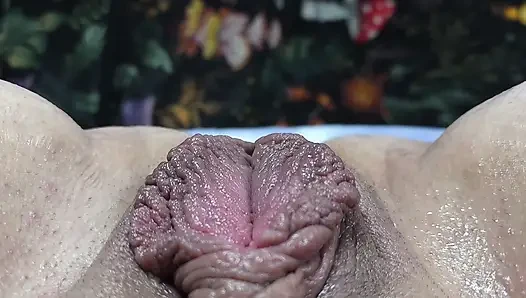 Clit Vibrator, ASMR Moaning & Creamy BBC Dildo Orgasm
