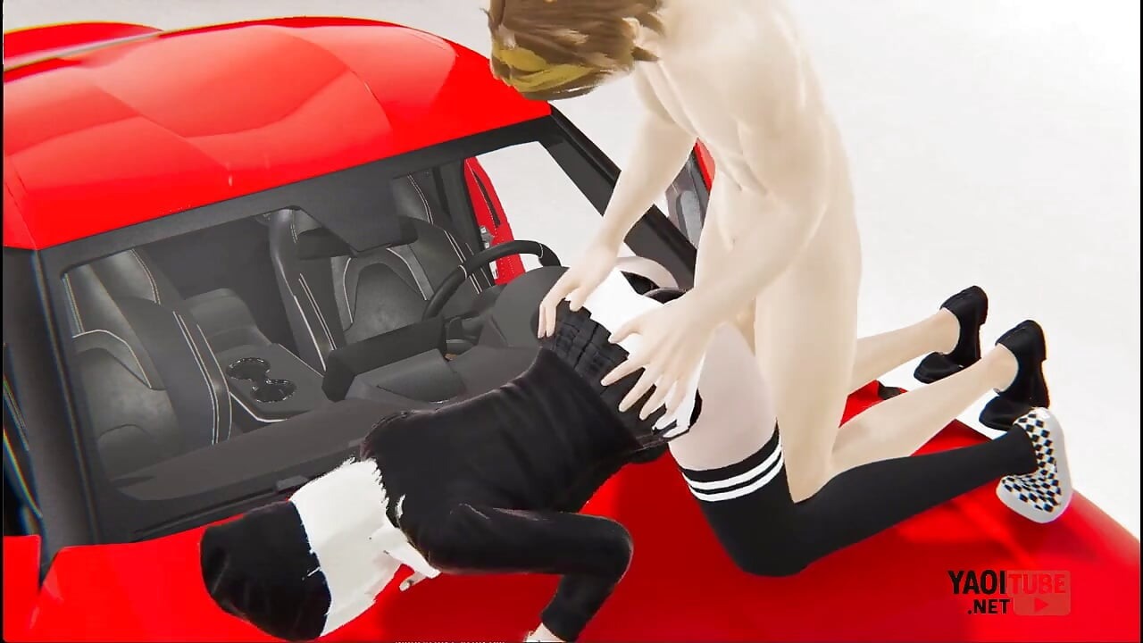 Yaoi Emo Femboy Getting Fucked on the Bonnet of a Car