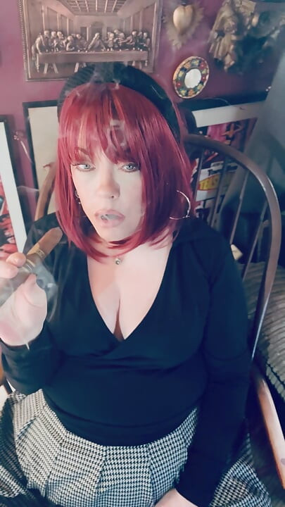Cigar Smoking With Miss Tina Snua The Secretary!