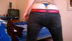 Dani shows thong from above and dances - NewBoyZSongNotMIne