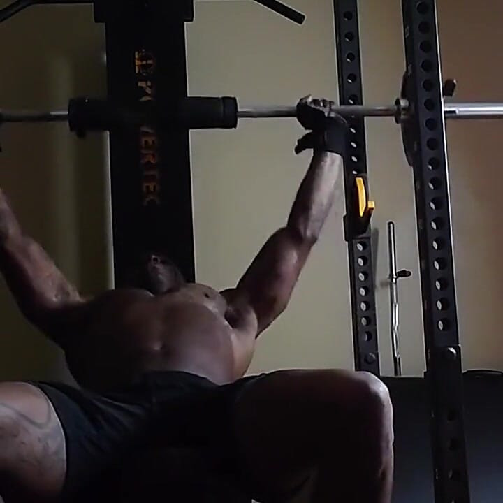 Push Day Workout Jeremiah McPherson aka Hallelujah Johnson Working on New Porn Tonight