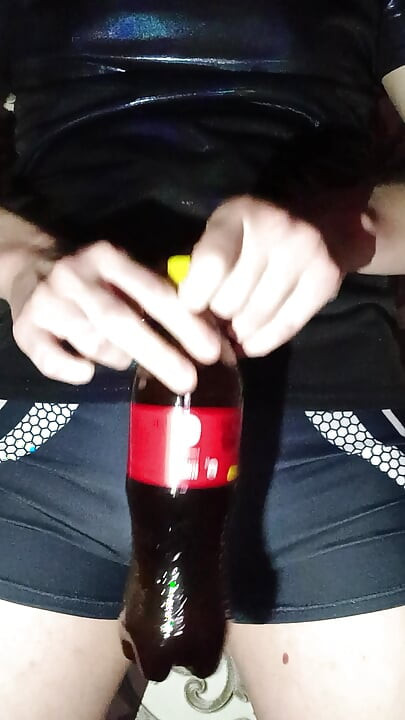 Ballbusting With Cola Bottle