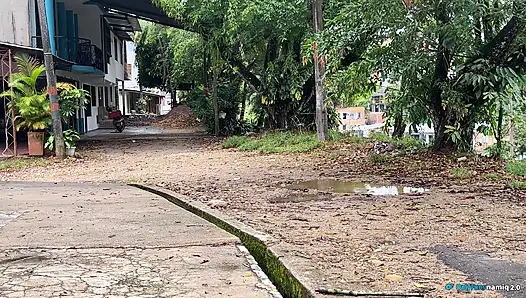 I go to pick her up on the bike to fuck her in front of everyone!