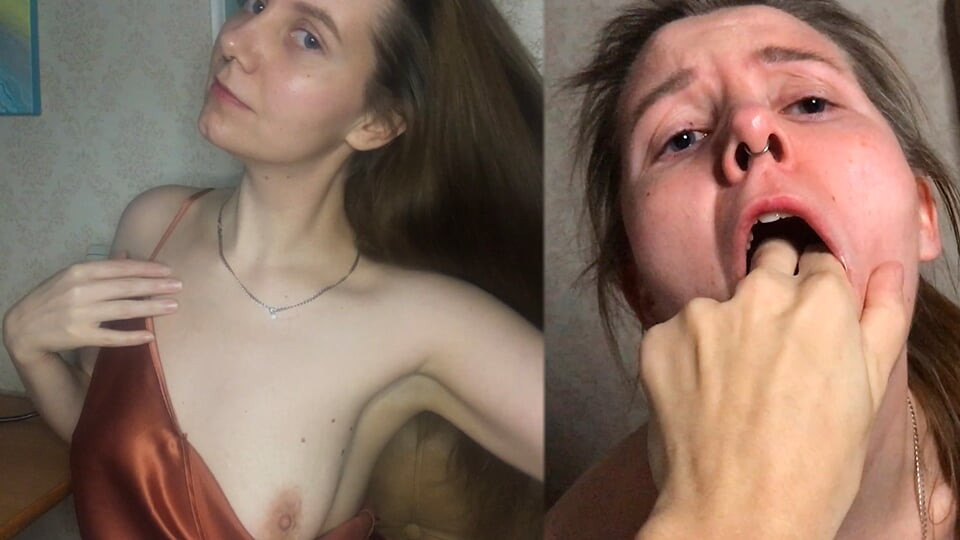 Bound, Hot, Long-Haired Russian MILF - a deep, sloppy blowjob and a hard doggy-style fuck - Lovessie