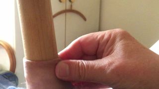 Sunday foreskin - stretching with rolling pin