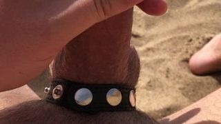 Beach boy jack off and cum