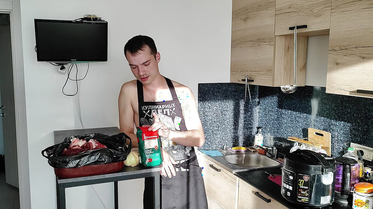 Pilaf from young calf in a multicooker