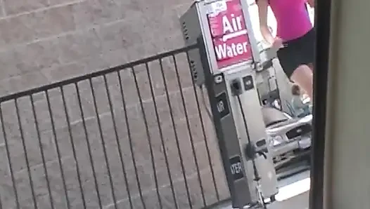 Brunette Babe Deepthroats Throbbing Cock in Gloryhole Bathroom Frenzy