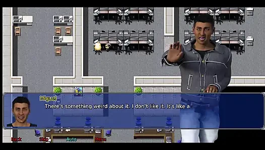 Istri kantor #2 Simon terus mencari rok Stacy.