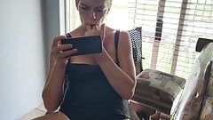 After awhile my stepmom got horny and seduced me to fuck her while she filmed it
