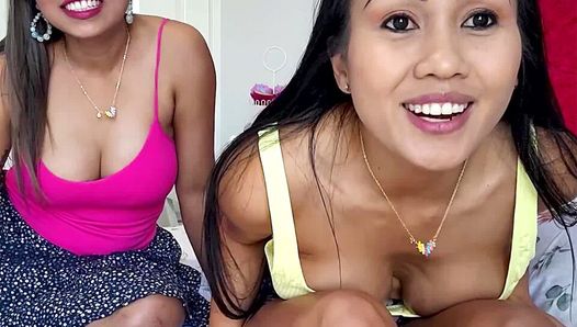 Грудастая тайская подруга-лесбиянка Joon Mali целует и лижет киску в любительском видео