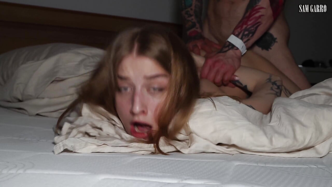 Cute Petite Slut Fucked with a Big Cock and Sucked It. Deep Throat and Cumshot. Rough Sex