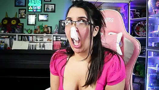 Gamer-mädchen Nahaufnahme Doppelte Kaugummis - Bunny Looner