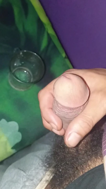 Thrilling moment from "Cock rod squirts in a glass for you to drink"