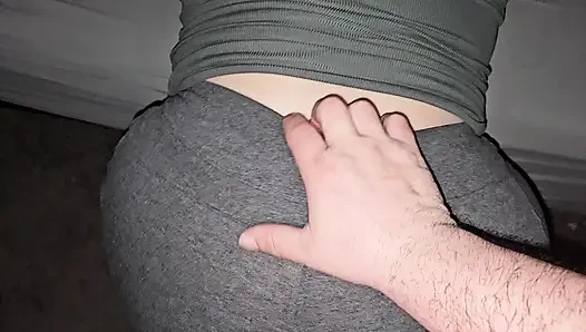 Sucking him off then he turns me around and pounds my big ass